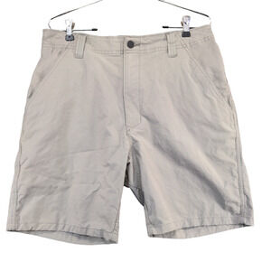 Wrangler Mens Chino Shorts Gray Size 32 Slash Pockets Cotton Nylon Blend